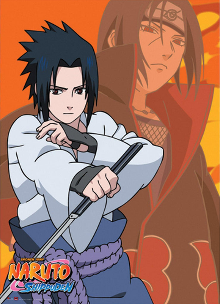 Naruto Shippuden - Itachi Uchiha & Sasuke Uchiha Wall Scroll - Great Eastern Entertainment