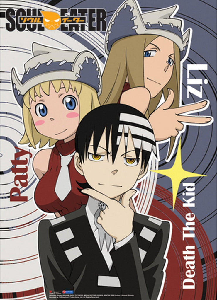 Soul Eater Death The Kid Lize And Patti Wall Scroll