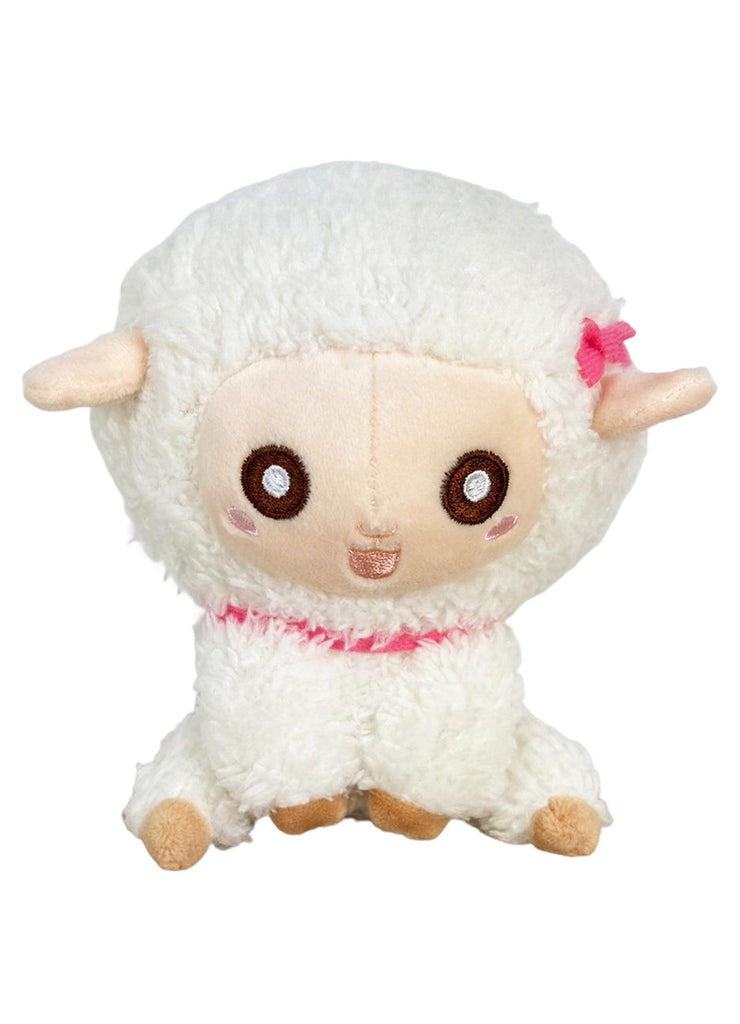 White Sitting Sheep 5"H Plush