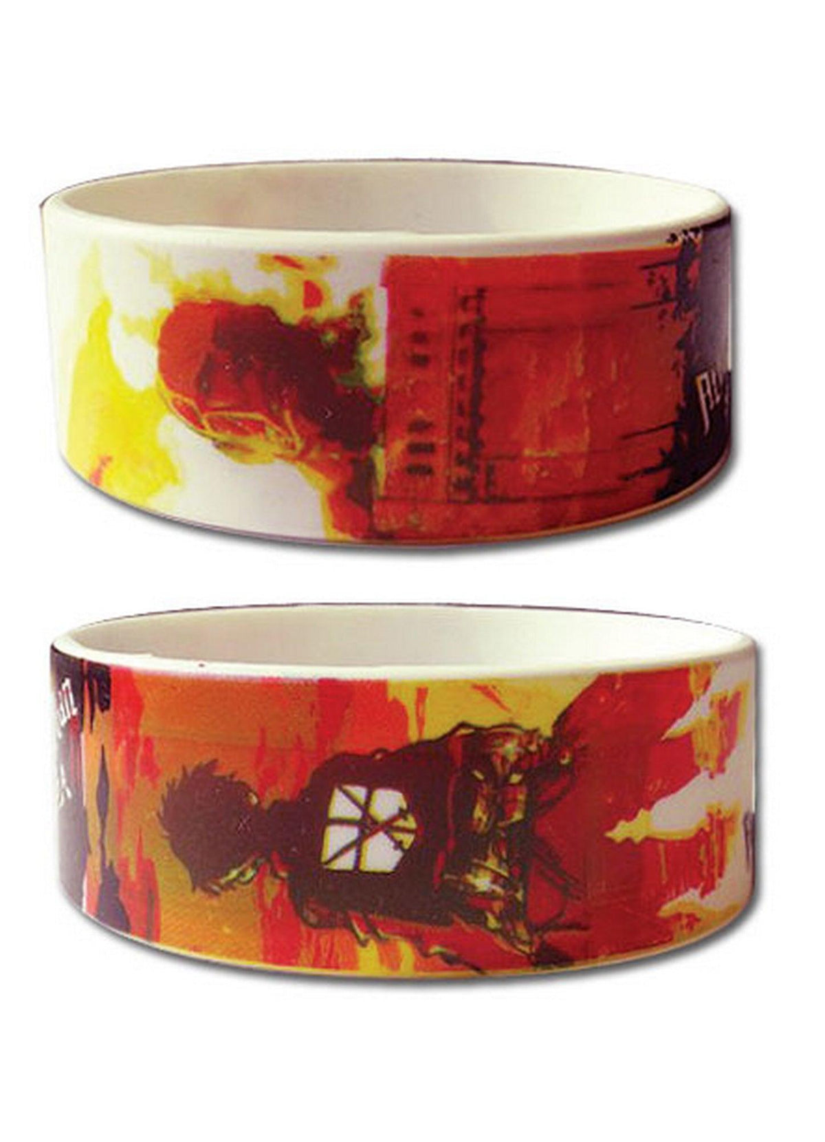 Attack on Titan - Eren Yeager & Colossal Titan Staredown PVC Wristband - Great Eastern Entertainment