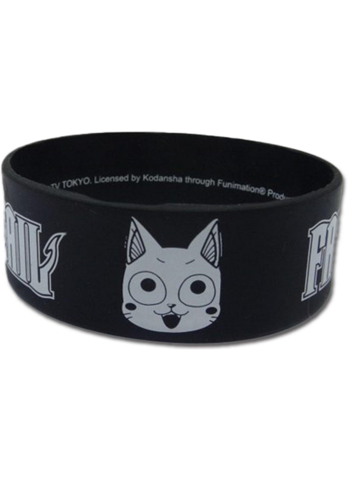Fairy Tail- B & W Cat PVC Wristband