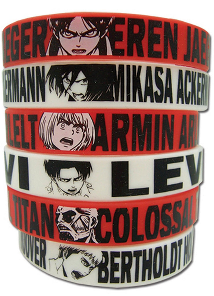 Attack on Titan - Multi Pack PVC Wristband - Great Eastern Entertainment