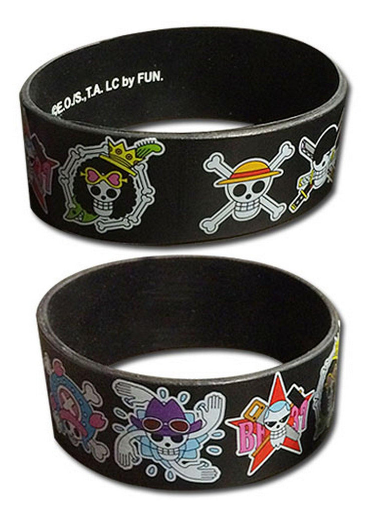 One Piece - Straw Hat Crew Jolly Rogers PVC Wristband - Great Eastern Entertainment