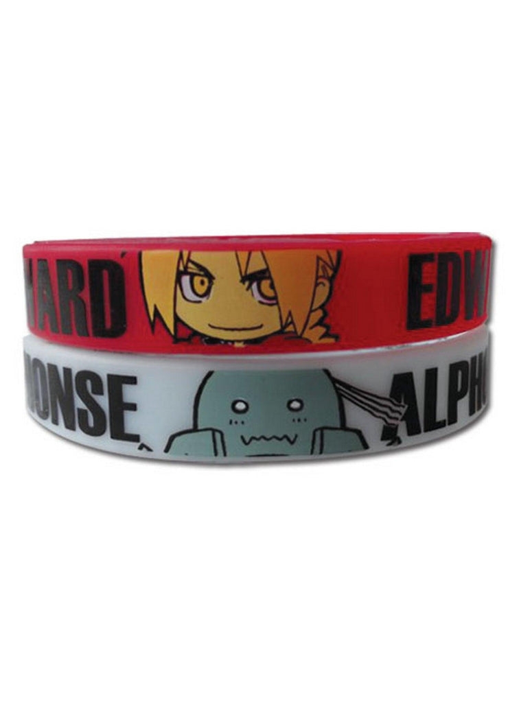 Fullmetal Alchemist - Edward Elric "Ed" & Alphonse Elric "Al" SD PVC Wristband Set - Great Eastern Entertainment