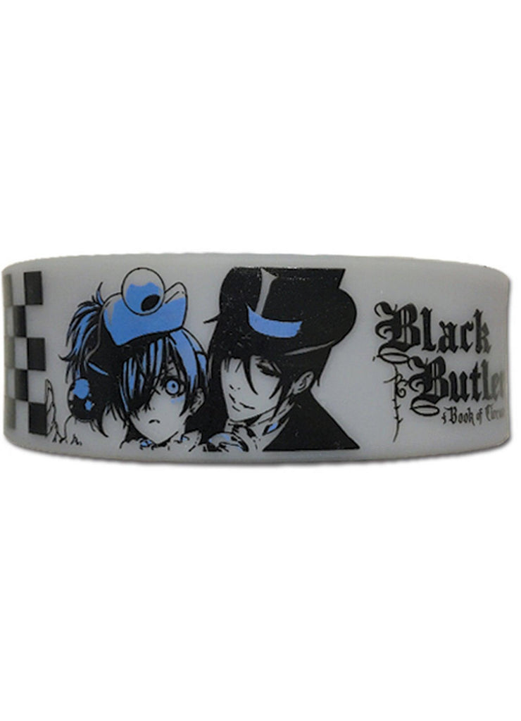 Black Butler Book Of Circus - Checker Pattern PVC Wristband - Great Eastern Entertainment