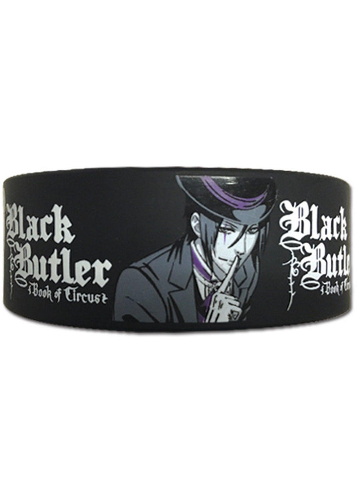 Black Butler Book Of Circus - Sebastian Michaelis Shh Pose PVC Wristband - Great Eastern Entertainment