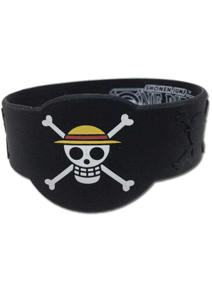 One Piece - Monkey D. Luffy Jolly Roger PVC Wristband - Great Eastern Entertainment