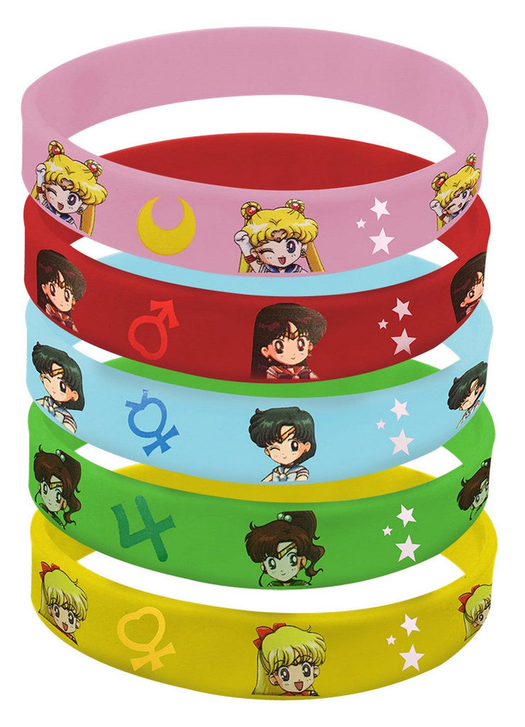 Sailor Moon R - SD Inner Senshi 5Pack PVC Wristband