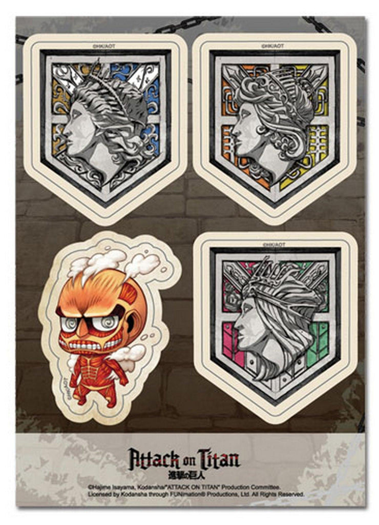 Attack on Titan - Walls & Red Titan Sticker Set - Great Eastern Entertainment