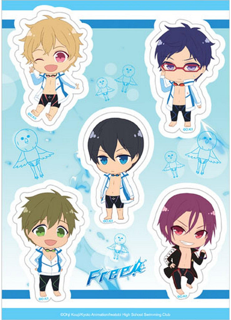 Free! - Group SD Swimsuit Sticker Set - Great Eastern Entertainment