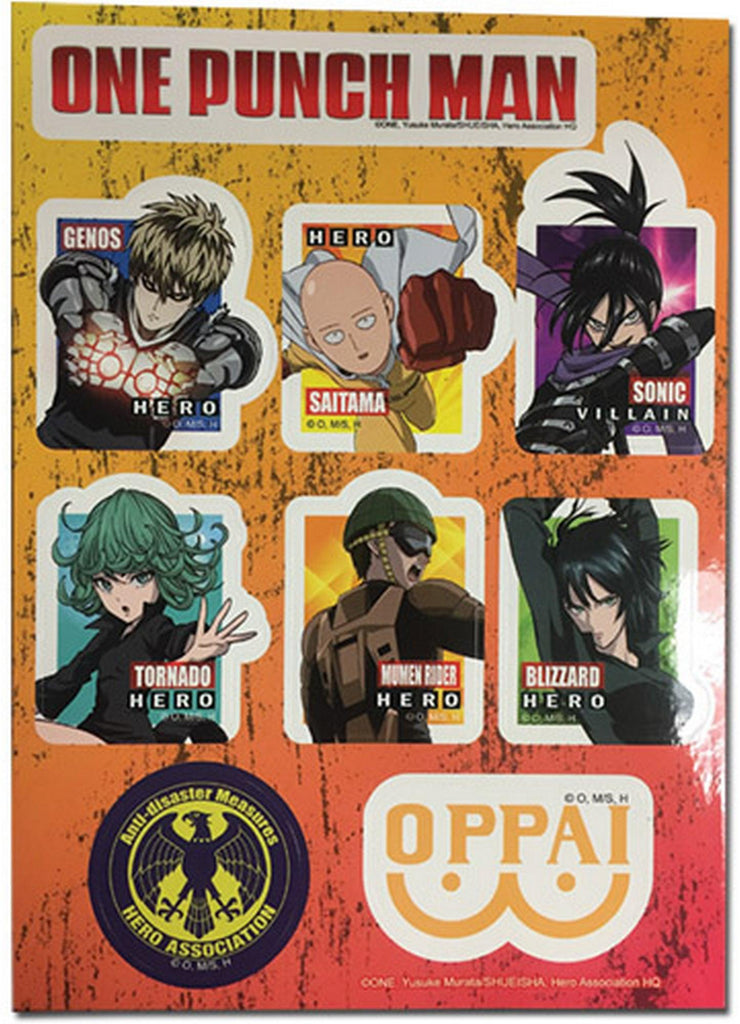 One Punch Man - Icons Group Sticker Set 5"x7" - Great Eastern Entertainment