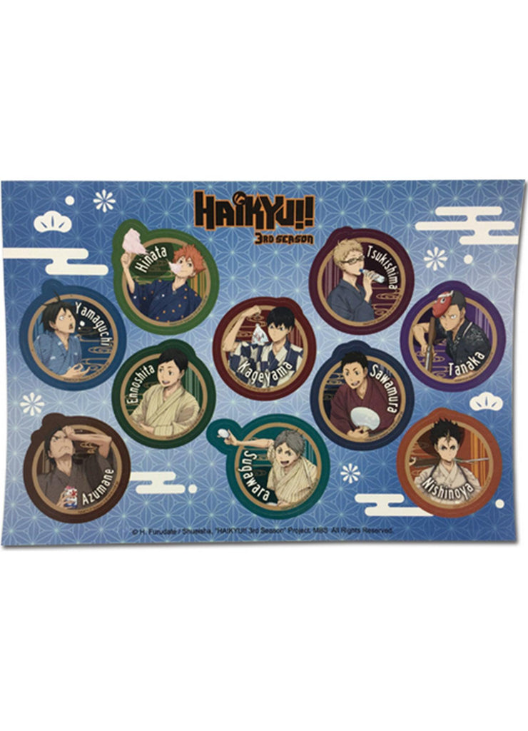 Haikyu!! S3 - Bathrobe Group Sticker Set 5"X7" - Great Eastern Entertainment