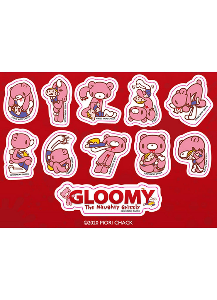 Gloomy Bear And Gloomy- Numeral Sticker Set 5"X7"