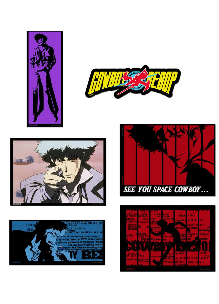 Cowboy Bebop - Spike Spiegel Screenshots Die-Cut Sticker Set 4" - Great Eastern Entertainment