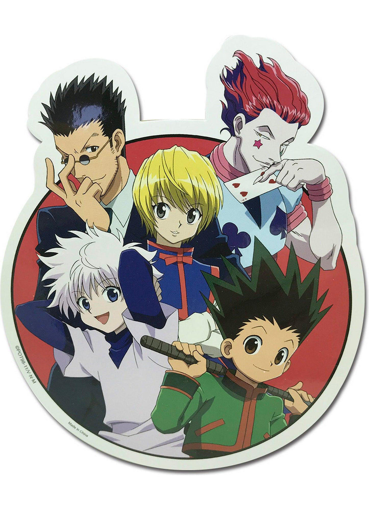 Hunter X Hunter- Gon, Killua, Kurapika, Reolio & Hisika Sticker 4.5"H