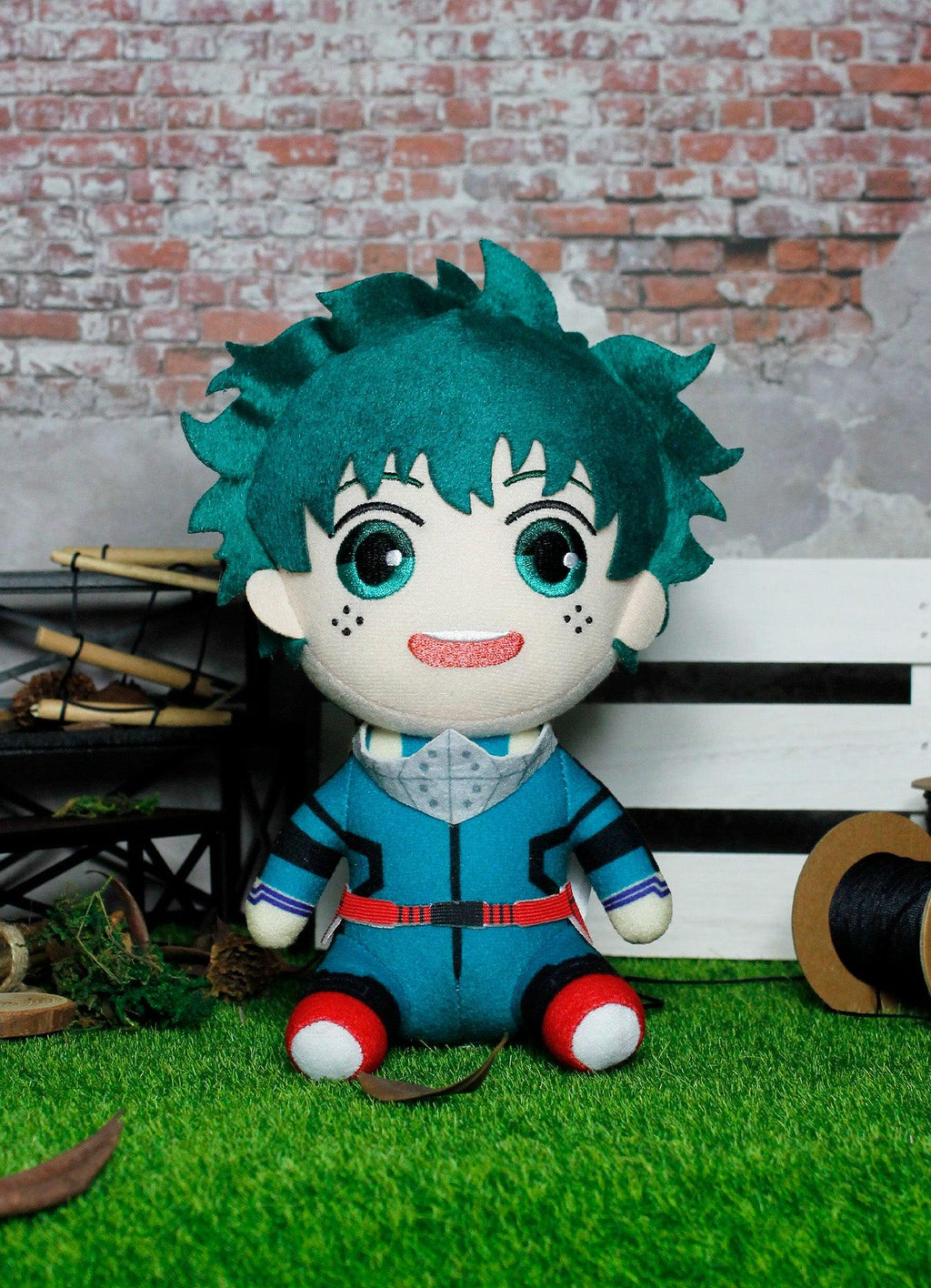 My Hero Academia S2 - Izuku Midoriya "Deku" Hero Costume 2Ver Sitting Plush 8"H - Great Eastern Entertainment