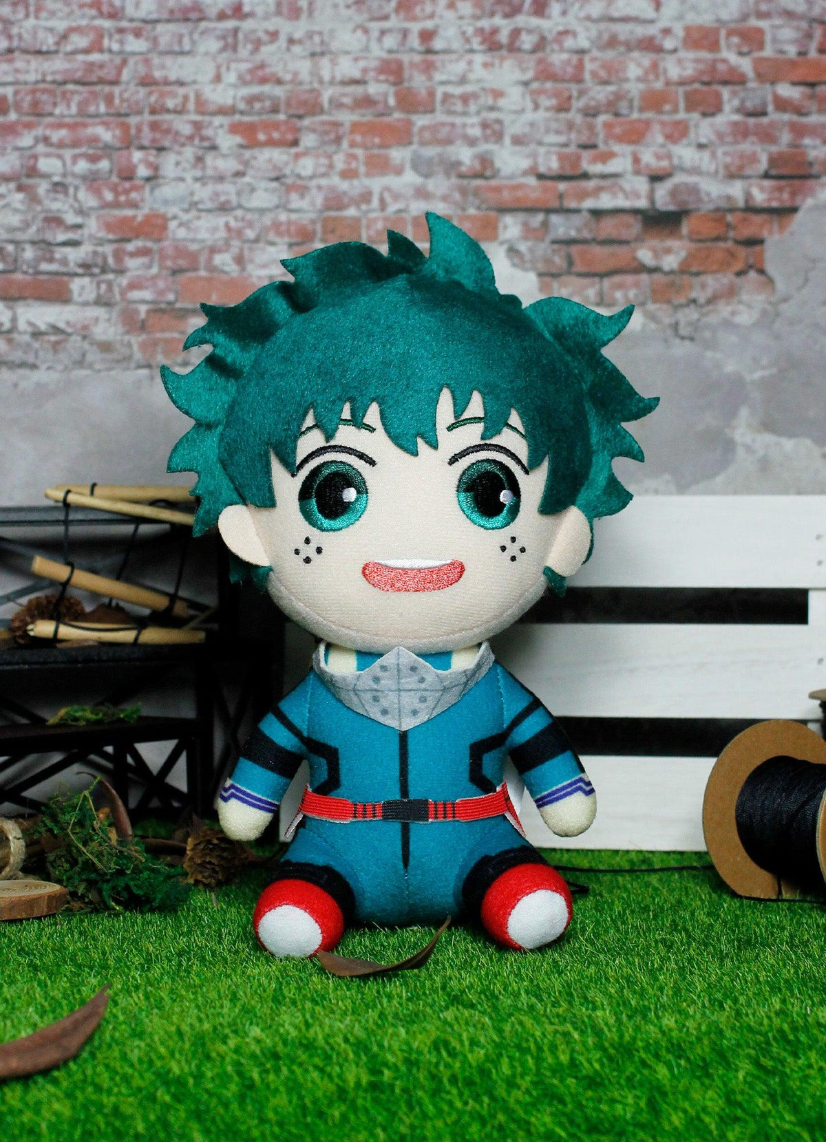 My Hero Academia S2 - Izuku Midoriya "Deku" Hero Costume 2Ver Sitting Plush 8"H - Great Eastern Entertainment