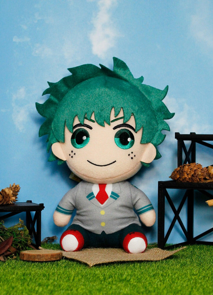 My Hero Academia S2 - Izuku Midoriya "Deku" Seifuku Sitting Plush 7"H - Great Eastern Entertainment