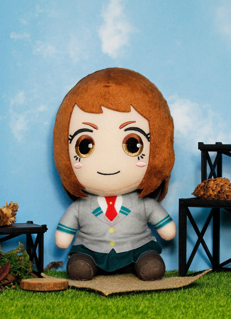 My Hero Academia S2 - Ochako Uraraka Seifuku Sitting Plush 7"H - Great Eastern Entertainment