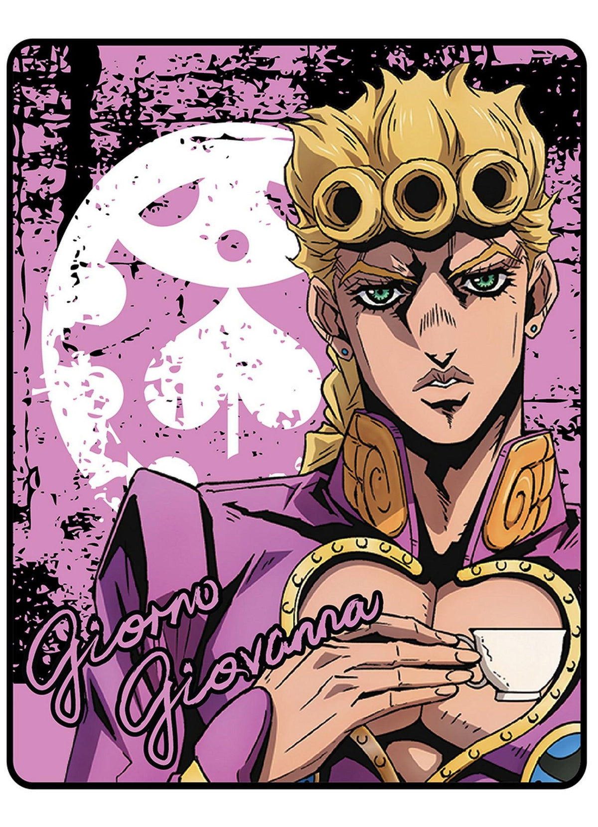 Jojo's S4- Giorno Throw Blanket