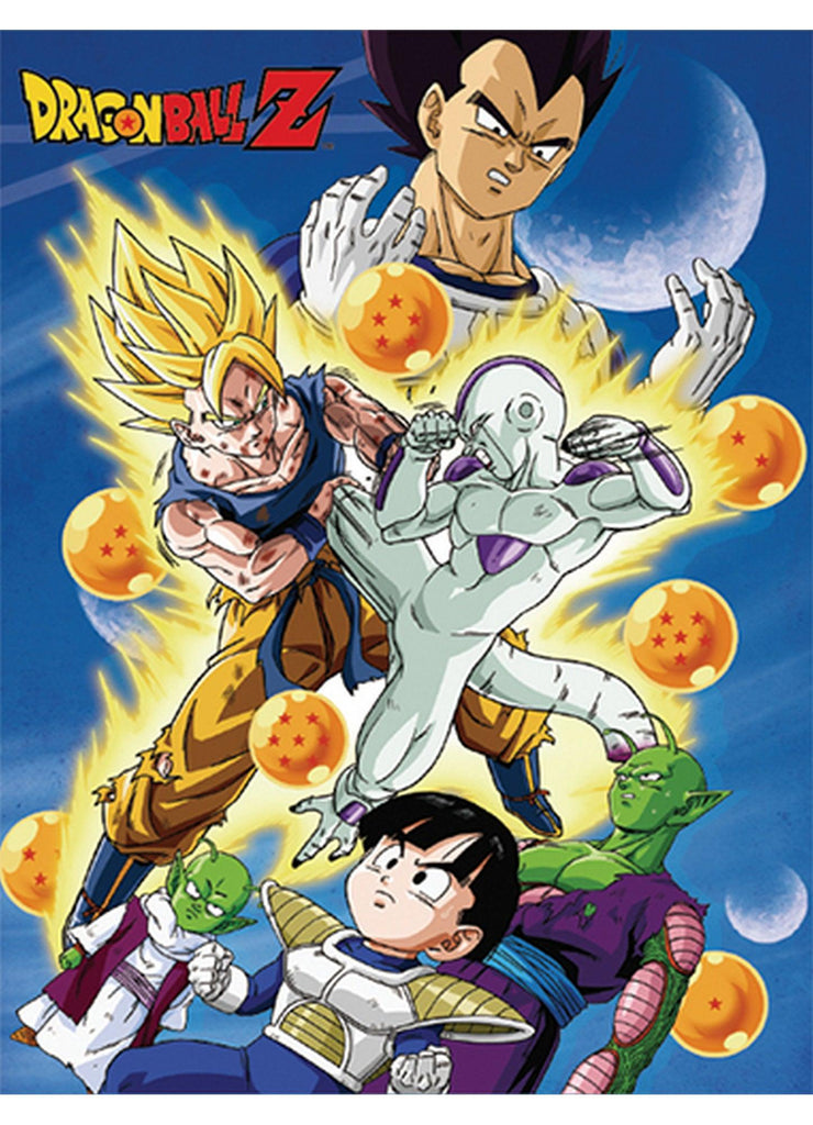Dragon Ball Z - Group With Sky Sublimation Throw Blanket 46"W x 60"H