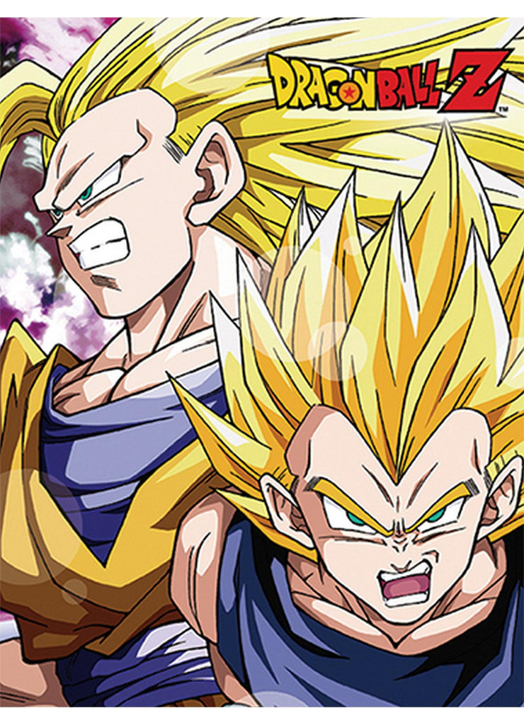Dragon Ball Z - Son Goku & Vegeta With Dragon Balls Sublimation Throw Blanket 46"W x 60"H