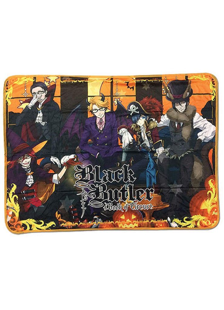 Black Butler Book Of Circus - Grim Reaper Group Halloween Sublimation Throw Blanket - Great Eastern Entertainment