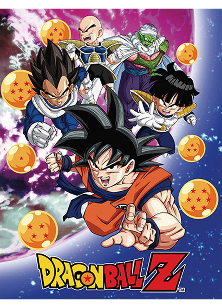 Dragon Ball Z - Group In The Sky Sublimation Throw Blanket - Great Eastern Entertainment