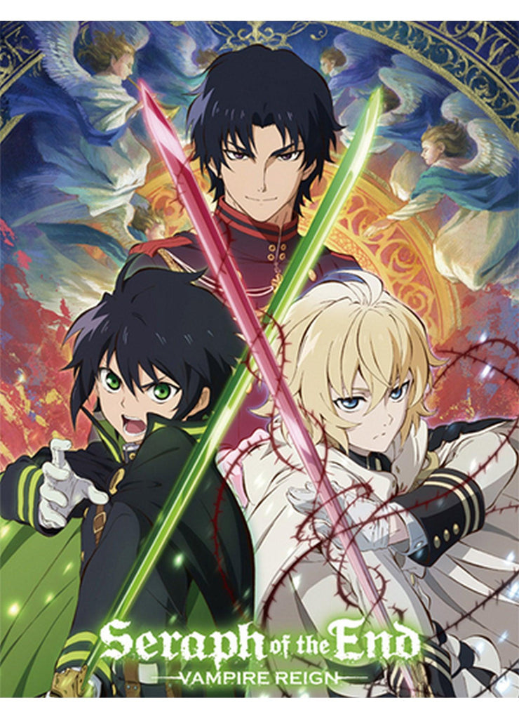 Seraph Of The End- Mikaela & Yuichiro & Guren Sublimation Throw Blanket