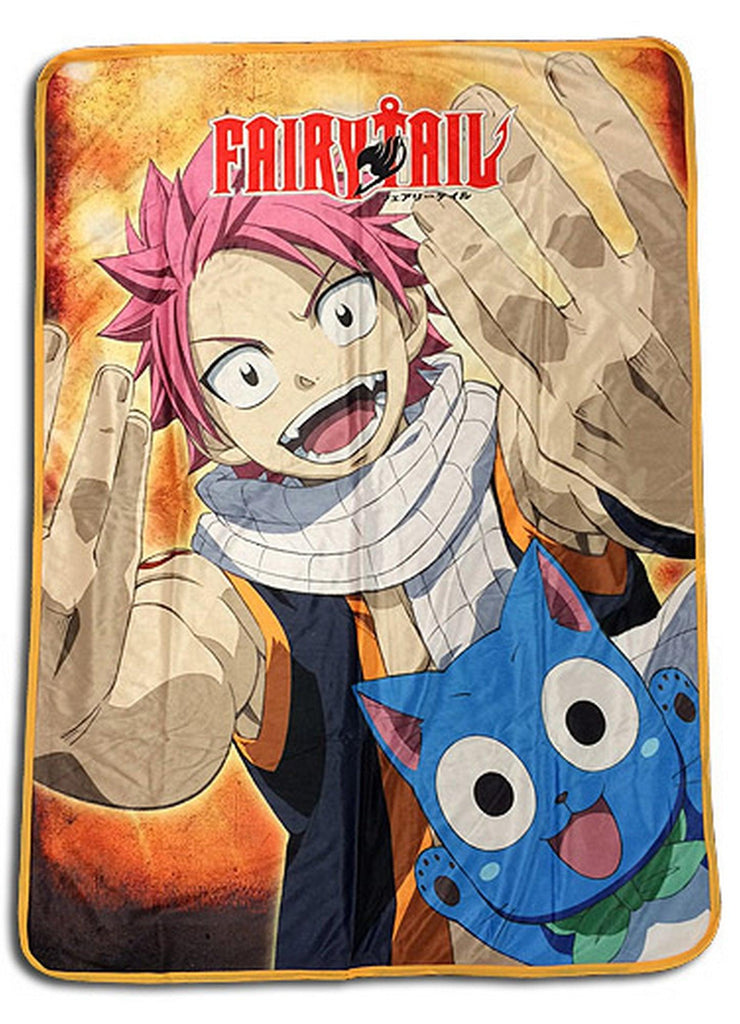 Fairy Tail - Natsu Dragneel & Happy 3 Sublimation Throw Blanket - Great Eastern Entertainment