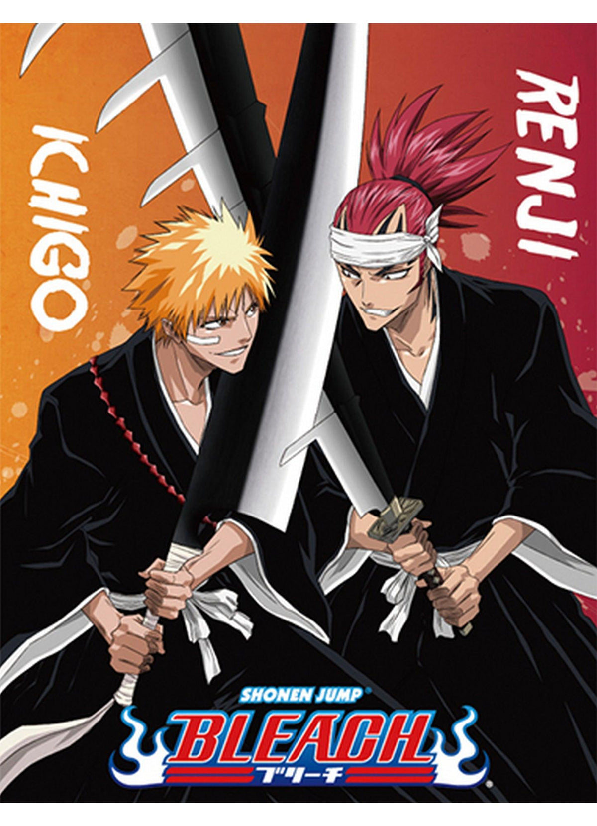 Bleach - Ichigo Kurosaki & Renji Abarai Sublimation Throw Blanket - Great Eastern Entertainment