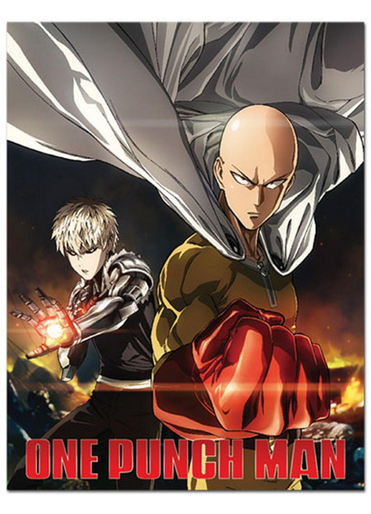 One Punch Man - Saitama & Genos Sublimation Throw Blanket - Great Eastern Entertainment