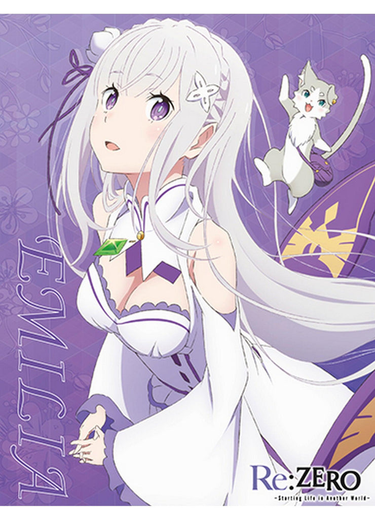 Re:Zero - Starting Life in Another World - Emilia Sublimation Throw Blanket - Great Eastern Entertainment