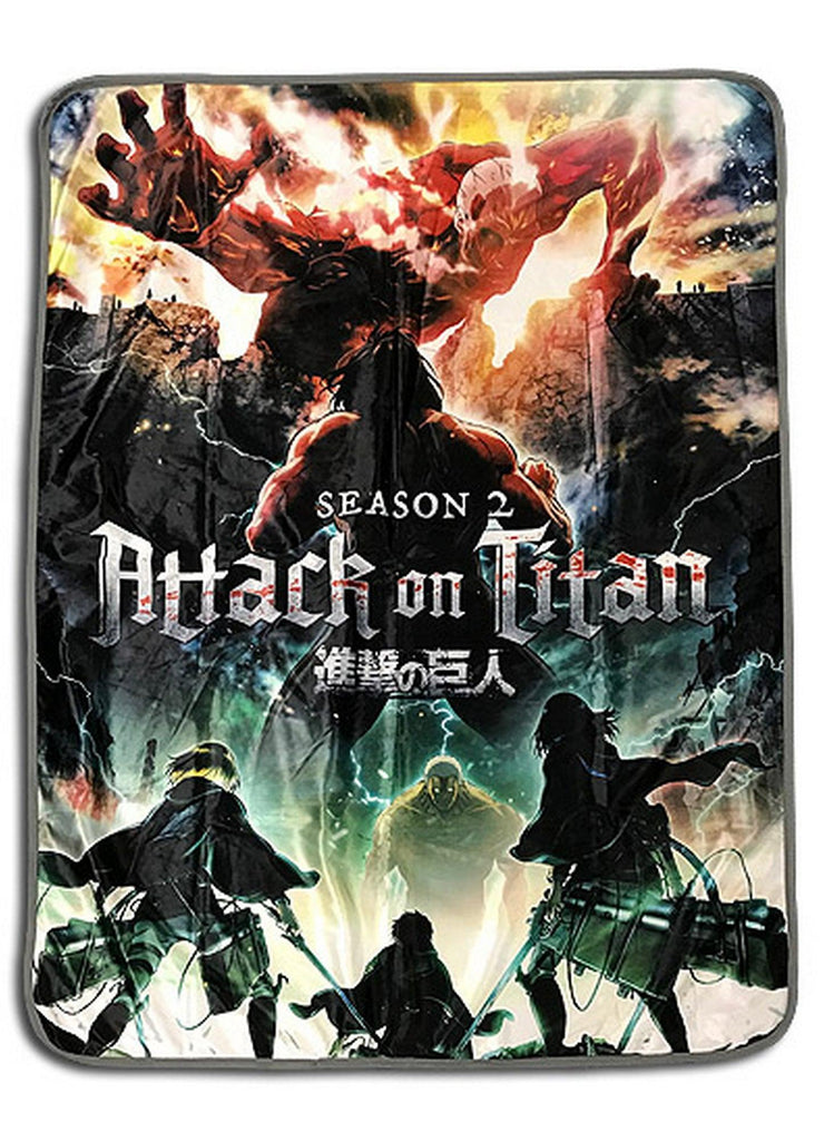 Attack on Titan Season 2 - Key Art Sublimation Throw Blanket - Great Eastern Entertainment