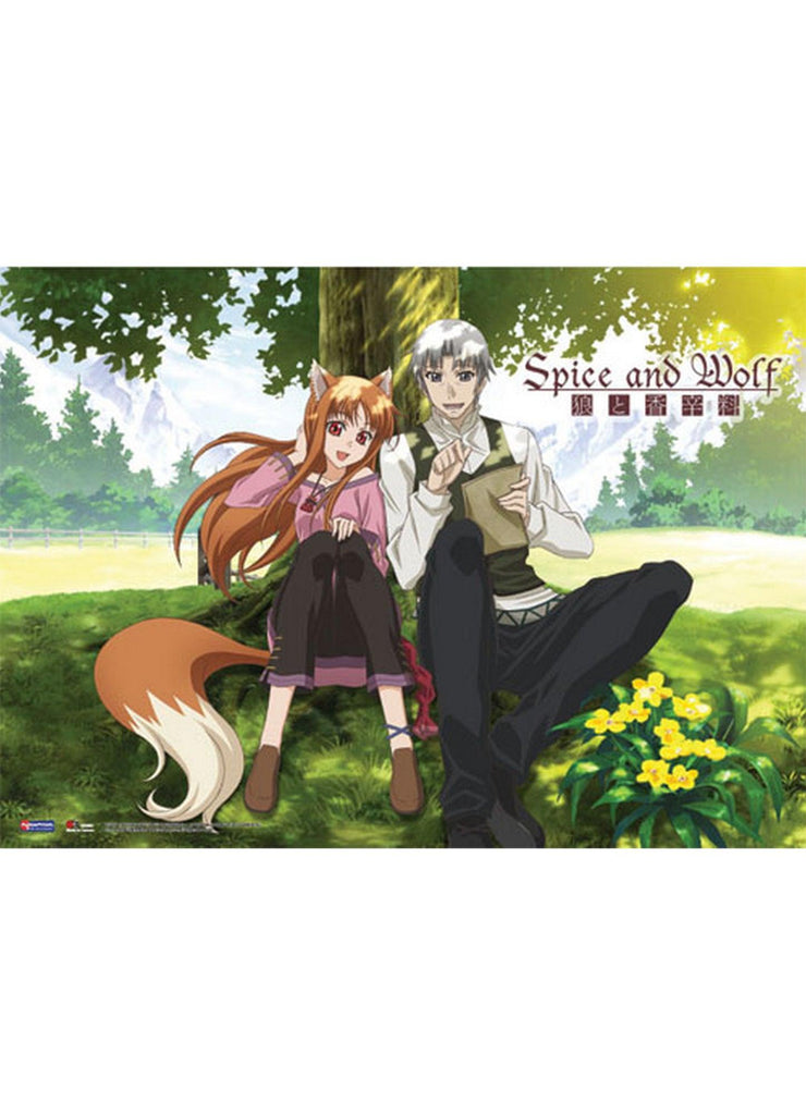 Spice And Wolf Couple Wall Scroll