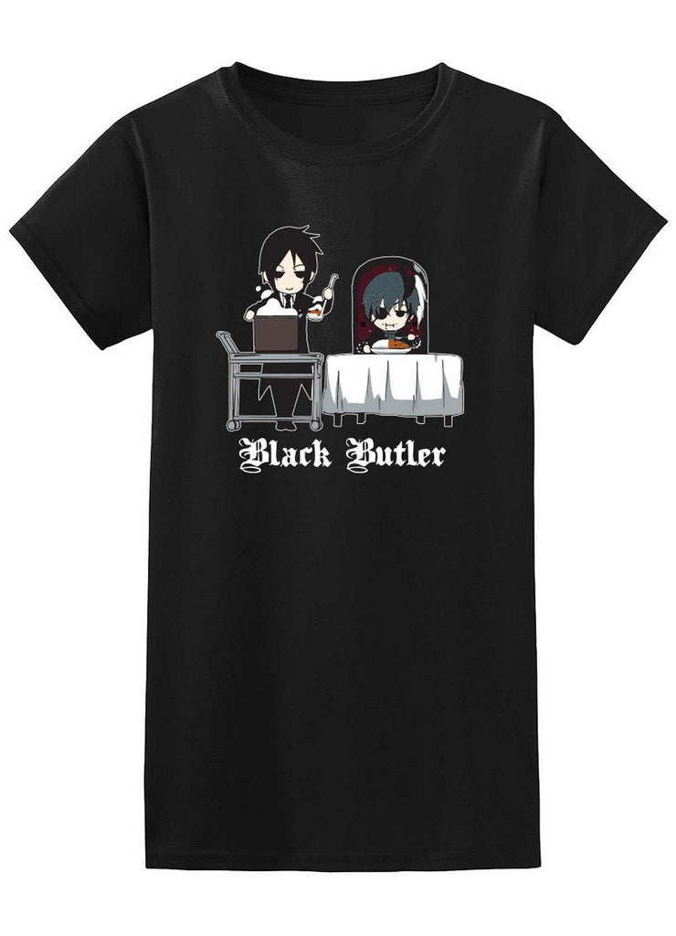 Black Butler - Sebastian Michaelis & Ciel Phantomhive Eating Jr. T-Shirt