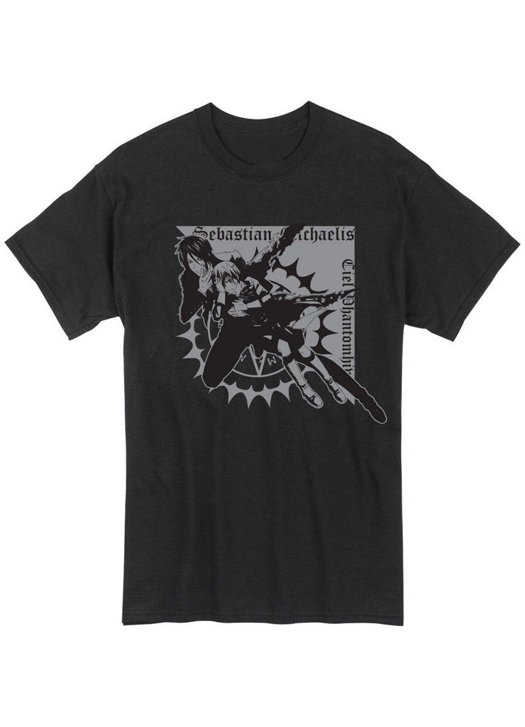 Black Butler - Sebastian Michaelis And Ciel Phantomhive Screen Print T-Shirt