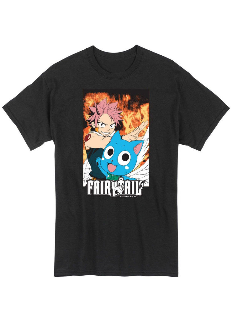 Fairy Tail - Natsu Dragneel & Happy Screen Print T-Shirt