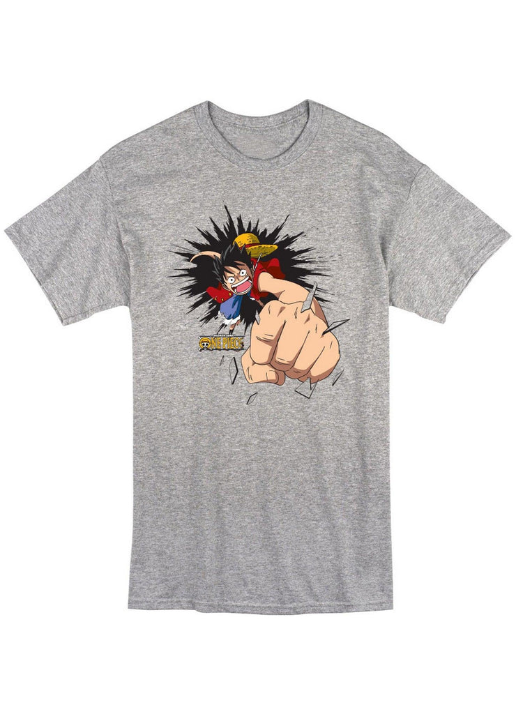 One Piece - Monkey D. Luffy Punch Out Screen Print T-Shirt