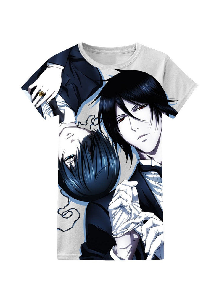 Black Butler 2 - Ciel Phantomhive & Sebastian Michaelis Full Print Jr. T-Shirt