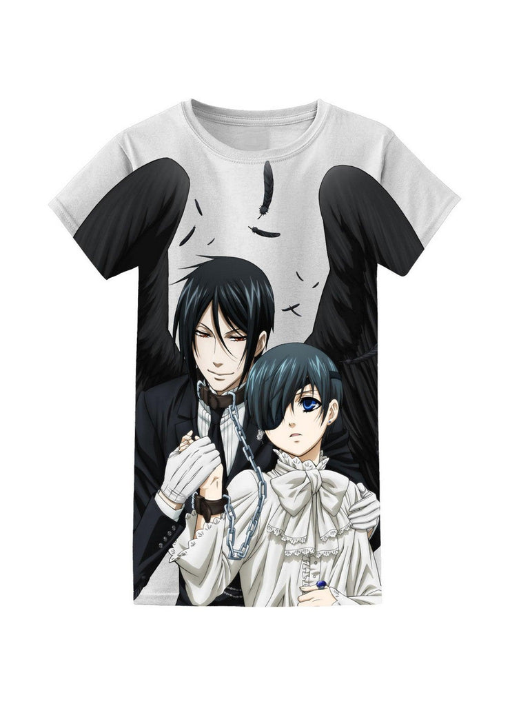 Black Butler - Ciel Phantomhive & Demon Sebastian Michaelis Full Print Jrs T-Shirt