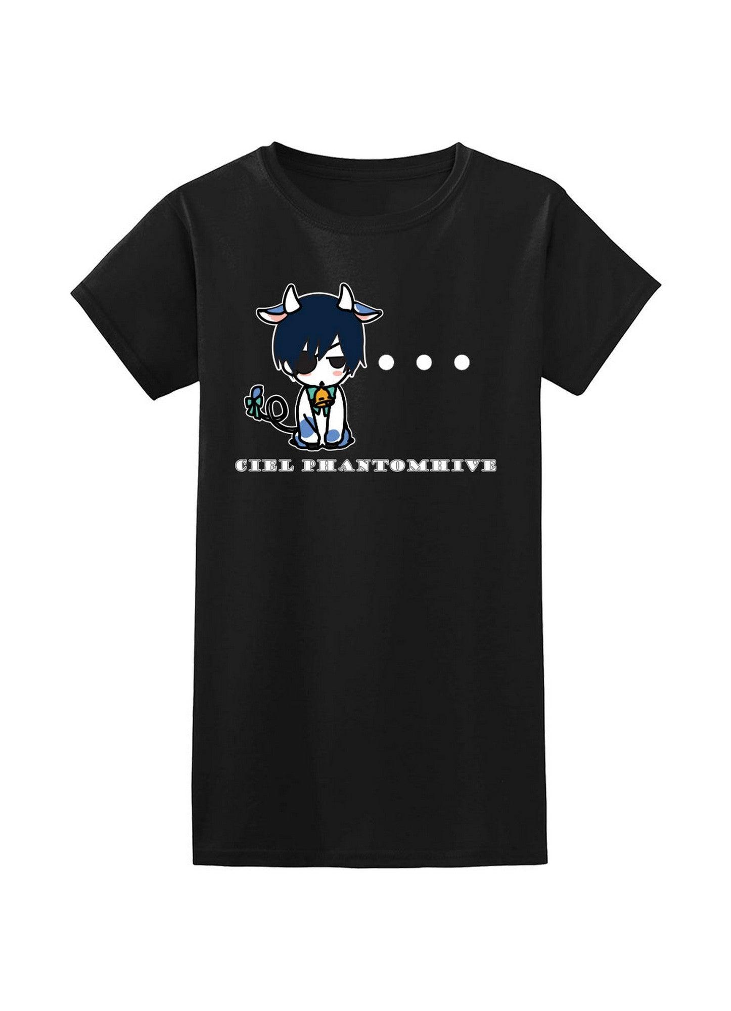 Black Butler - Ciel Phantomhive Cow Jr T-Shirt