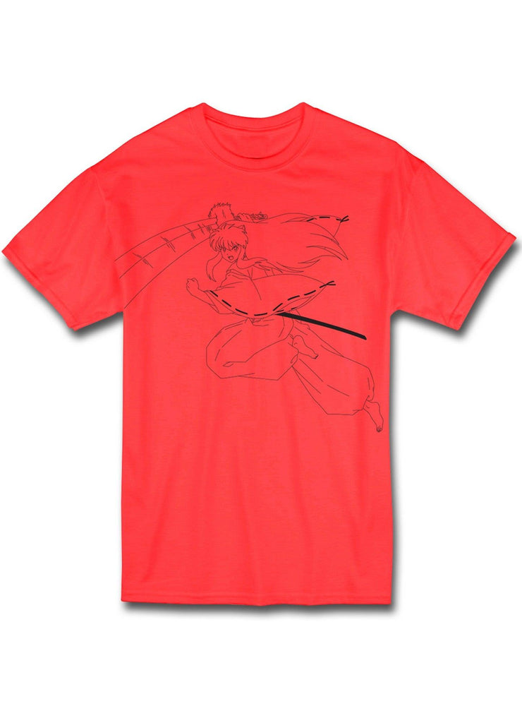 Inuyasha - Leaping Inuyasha Outline T-Shirt