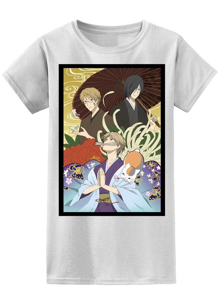 Natsume's Book Of Friends - Takashi Natsume, Nyanko-sensei (Madara), Shuuichi Natori & Seiji Matoba Jrs T-Shirt