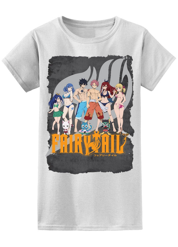 Fairy Tail - Beach Group Dye Sublimation Jrs T-Shirt