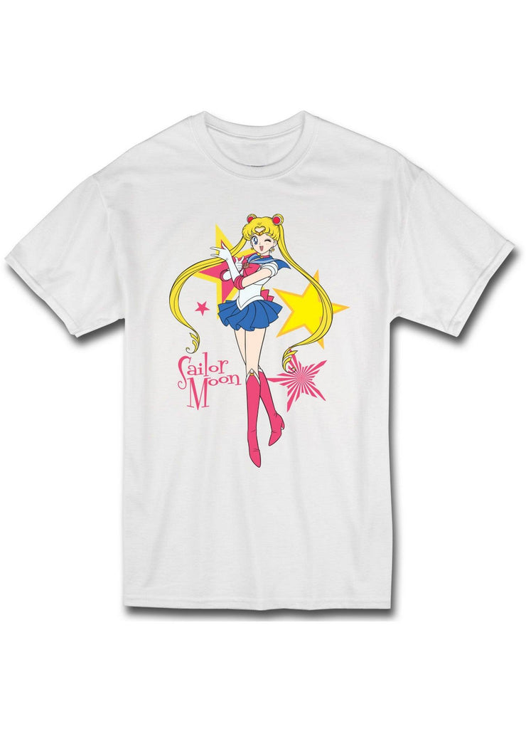 Sailor Moon R - Sailor Moon With Stars Screen Print T-Shirt