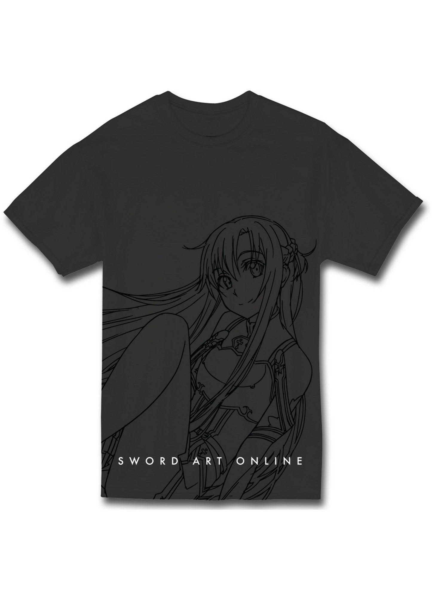 Sword Art Online - SAO Asuna Sitting Line Art T-Shirt – Great Eastern ...