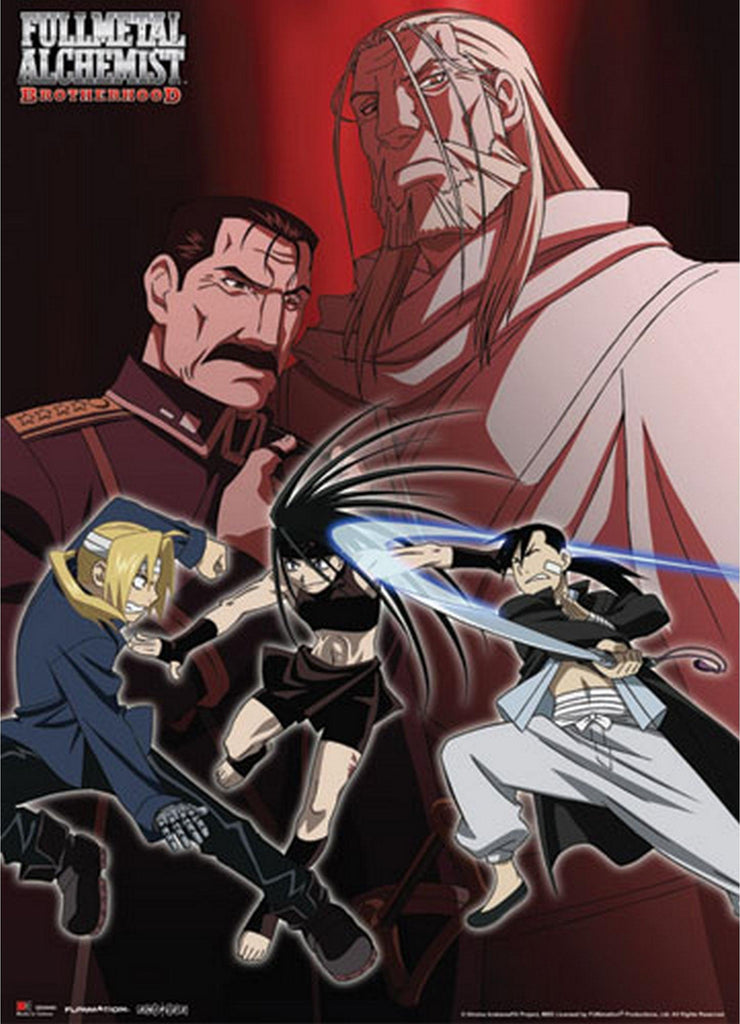 Fullmetal Alchemist: Brotherhood - Edward Elric "Ed" & Ling Yao Vs Envy Wall Scroll - Great Eastern Entertainment