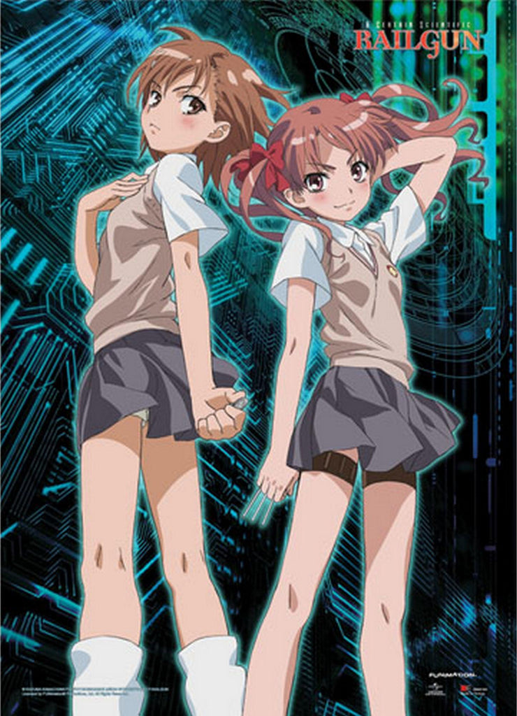 A Certain Scientific Railgun - Mikoto Misaka And Kuroko Shirai Wall Scroll - Great Eastern Entertainment