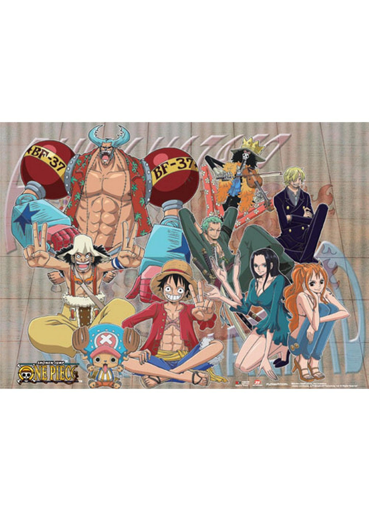 One Piece - Straw Hat Crew Grid Wall Scroll - Great Eastern Entertainment